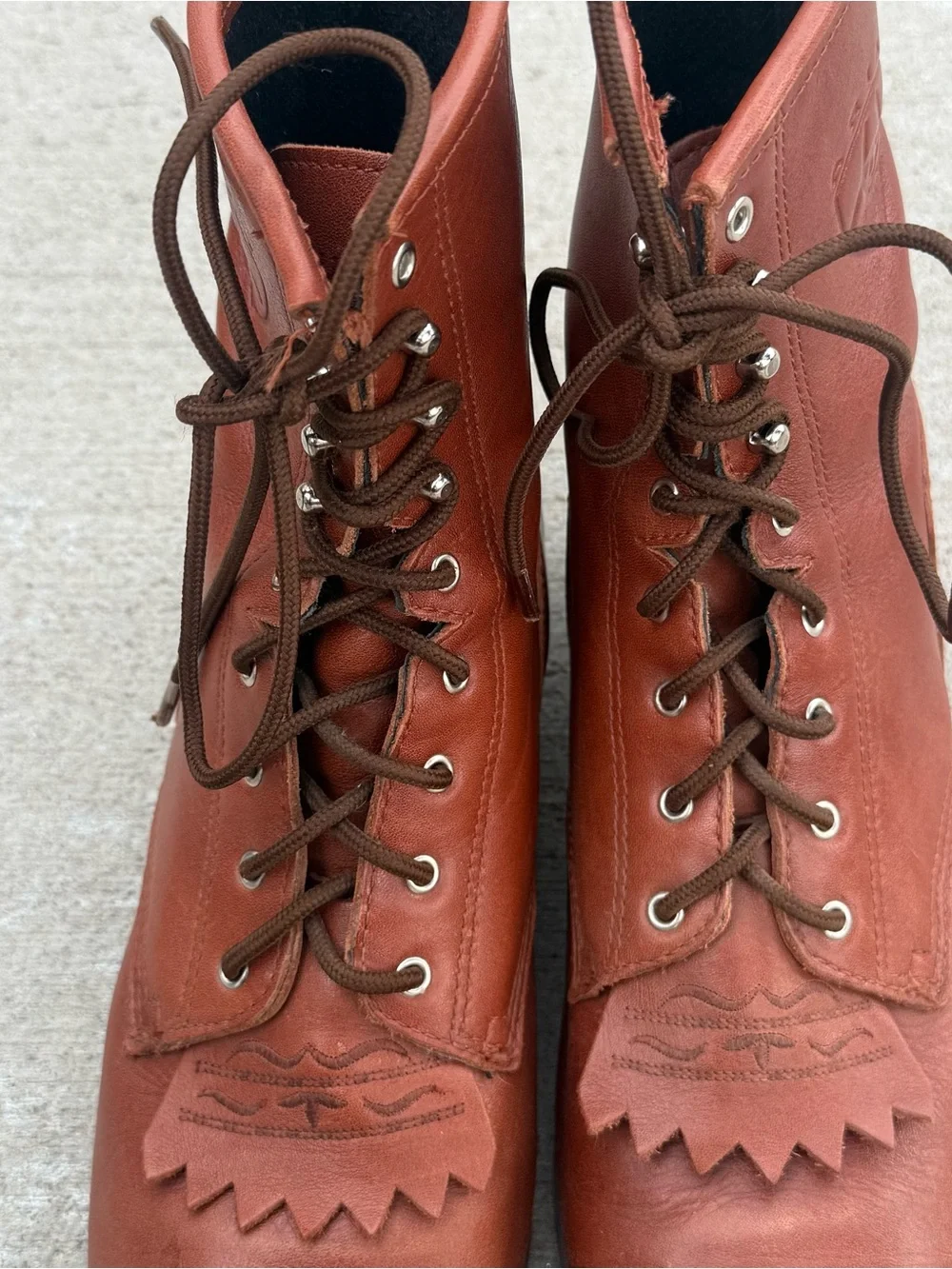 Ariat Mens Black Lace-up Heritage Western Lacer Boots Mens 10 D western cowboy